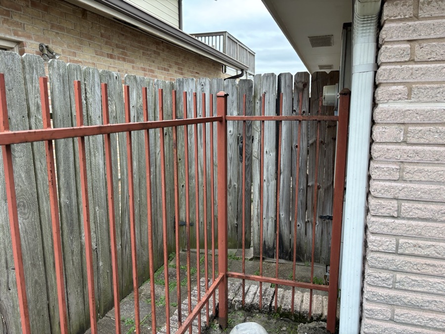 Before — old fence